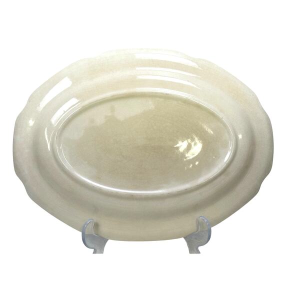 Mount Clemens Pottery 'Mildred' Vintage 1930's 11.5" Oval Serving Platter - Picture 6 of 6